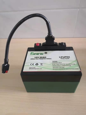 Rechargeable 12V 22Ah LiFePo4 Battery For Electric Golf Trolley
